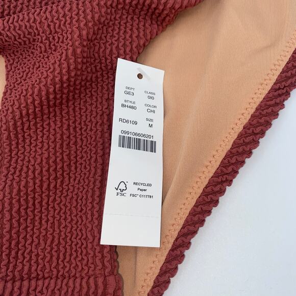 New J. Crew Scrunchie Hipster Bikini Swim Bathing Suit Bottom Womens Size Medium - Picture 4 of 7